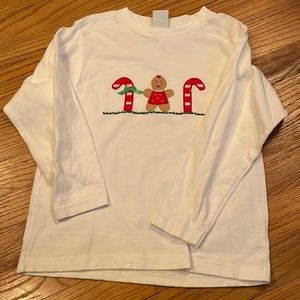 Rags Land long sleeve holiday tee-size 6-white with candy canes-love this!